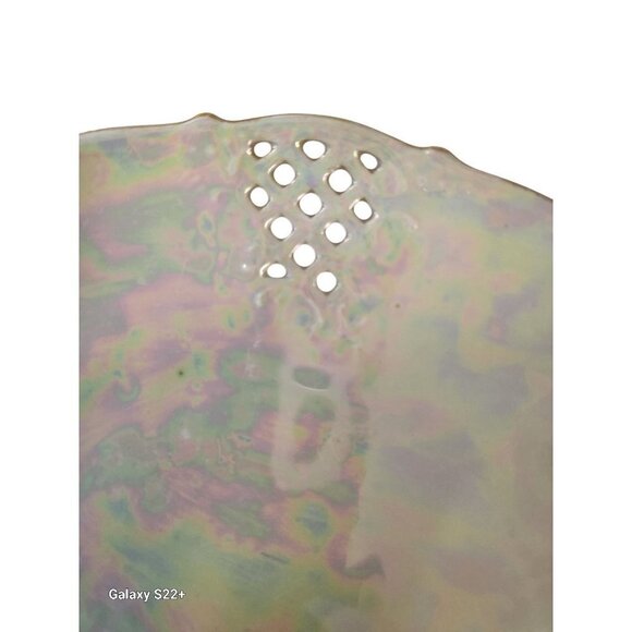 Schumann China Bavaria Hand Painted Lattice Edge Plate 6.75 OD Dessert Plate - Picture 5 of 6